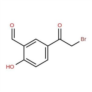 5-Bromacetil-2-Hidroksibenzaldehidas CAS 115787-50-3 Salmeterolis tarpinis produktas