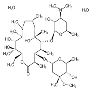 Azitromicina dihidrato CAS 117772-70-0 Ensayo 945 ~ 1030 μg / mg API Fábrica de alta calidad