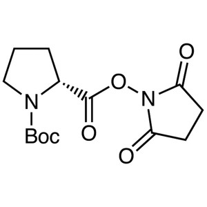 Boc-D-Pro-OSu CAS 102185-34-2 N-Boc-D-proline sukcinimidilestera tests >98,0% (HPLC) rūpnīca