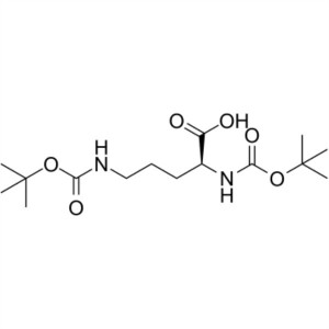 Boc-Orn(Boc)-OH CAS 57133-29-6 Nα,δ-Bis-Boc-L-Ornithin Reinheit >98,0 % (HPLC)