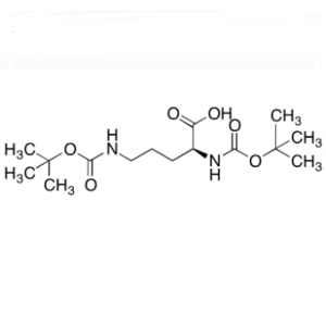 Boc-Orn(Boc)-OH CAS 57133-29-6 Nα,δ-Bis-Boc-L-Ornitina Pureza >98,0 % (HPLC)