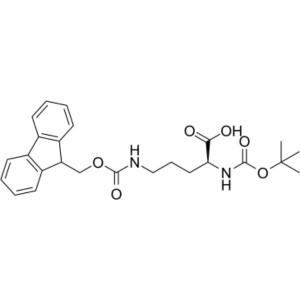 Boc-Orn(Fmoc)-OH CAS 150828-96-9 Nα-Boc-Nδ-Fmoc-L-Ornithine ភាពបរិសុទ្ធ > 99.0% (HPLC)