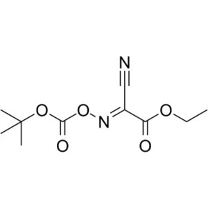 Boc-Oxyma CAS 1426821-11-5 Этыл 2-(трэт-бутоксикарбонилоксиимино)-2-цианацетат Чысціня ≥98,0% (ВЭЖХ)