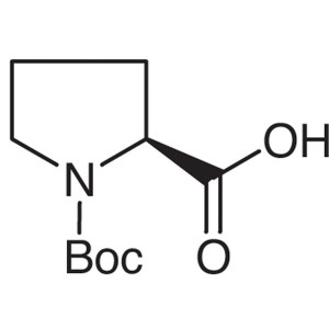 Boc-L-Proline CAS 15761-39-4 (Boc-Pro-OH) Чысціня >99,5% (ВЭЖХ) завод