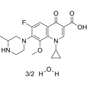 Gatifloxacin Sesquihydrat CAS 180200-66-2 Rengheet >98.5% (HPLC)