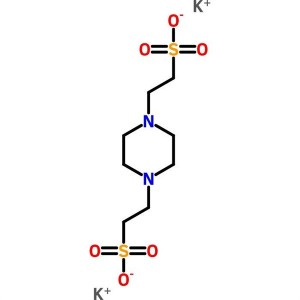 PIPES Dipotassium Salt (PIPES-K2) CAS 108321-27-3 ຄວາມບໍລິສຸດ >99.0% (Titration) ໂຮງງານຜະລິດ Buffer Ultrapure ຊີວະພາບ