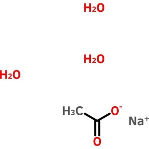 Натриум ацетат трихидрат CAS 6131-90-4 Чистота >99,5% (титрација) пуфер ултрачиста фабрика
