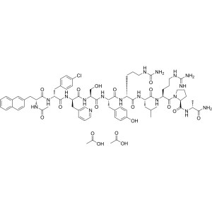 Cetrorelix Acetate CAS 130143-01-0 GnRH Onye na-emegide Peptide Purity (HPLC) ≥98.0% Ogo dị elu