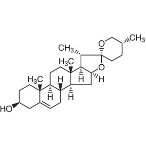 Diosgenin CAS 512-04-9 پاکوالی> 98.0٪ (HPLC) د وحشي یام استخراج