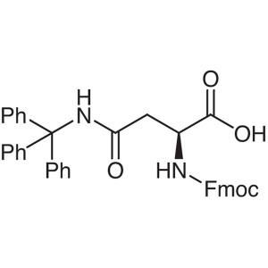 Fmoc-Asn(Trt)-OH CAS 132388-59-1 Na-Fmoc-Nγ-Trityl-L-Asparagin Renhet >99,0 % (HPLC) Fabrikk
