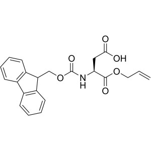 Fmoc-Asp-OAll CAS 144120-53-6 Fmoc-L-Aspartic Azido α-Allyl Ester Puritatea >% 99,0 (HPLC)