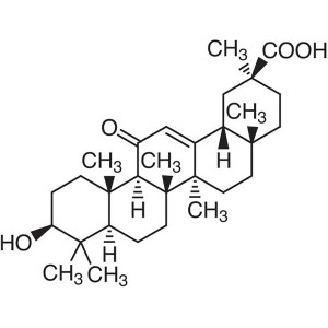 கிளைசிரெடிக் அமிலம் (எனாக்ஸோலோன்) CAS 471-53-4 மதிப்பீடு 98.0~101.0% (பொட்டென்டோமெட்ரி)