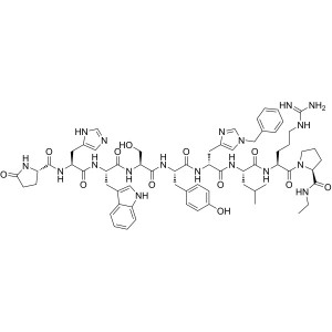 Histrelin Acetate CAS 76712-82-8 Kemurnian Peptida (HPLC) ≥98,0% Pabrik