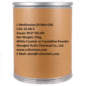 L-метіонін CAS 63-68-3 (H-Met-OH) Аналіз 99,0~101,0% Заводська висока якість