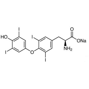L-Thyroxine Sodium CAS 55-03-8 Tsafta > 98.0% (HPLC)