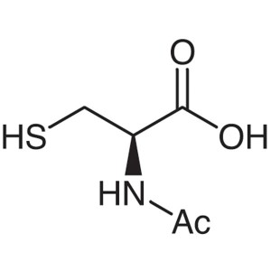 N-Acetyl-L-Cysteine ​​CAS 616-91-1 (Ac-Cys-OH; NAC) Tlhahlobo ea 98.5~101.0% Factory High Quality