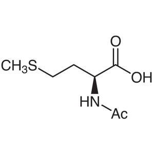 N-acetyl-L-metionín CAS 65-82-7 (Ac-Met-OH; NAM) test 99,0 ~ 100,5 % vysoká kvalita z výroby