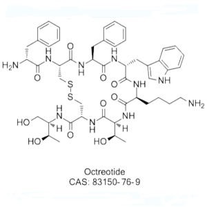 أوكتريوتيد خلات CAS 83150-76-9 نقاء الببتيد (HPLC) ≥ 98.0٪ API عالية الجودة