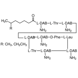 Polymyxin B Sulfato CAS 1405-20-5 Analizo Mikrobiologia ≥6500 IU/mg Fabriko