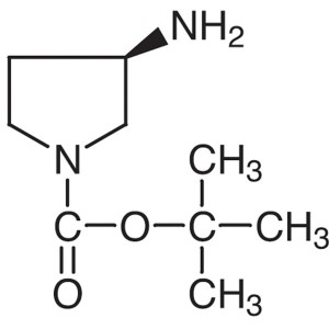 (R)-(+)-1-Boc-3-Aminopyrrolidine CAS 147081-49-0 Tsarkake>99.0% (GC) Tsabtace Tsabta (ee)>99.0%