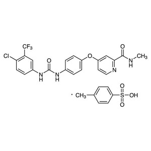 Sorafenib Tosylate CAS 475207-59-1 ຄວາມບໍລິສຸດ ≥99.0% (HPLC) API ໂຮງງານທີ່ມີຄຸນນະພາບສູງ
